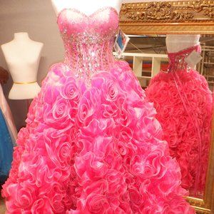 Pink Ball Gown for Quinceanera